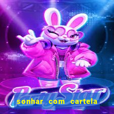 sonhar com cartela de bingo